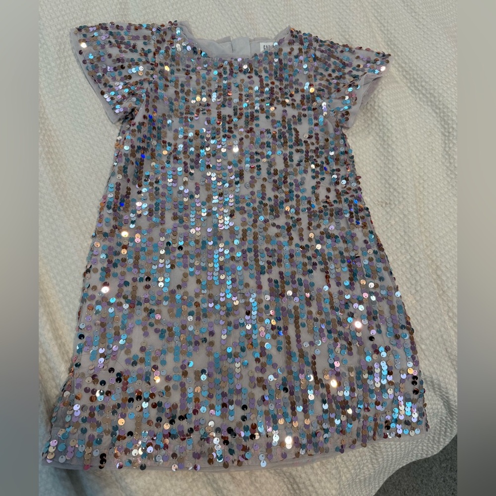 GAP Kids Sequin Dress with Multicolor Shine